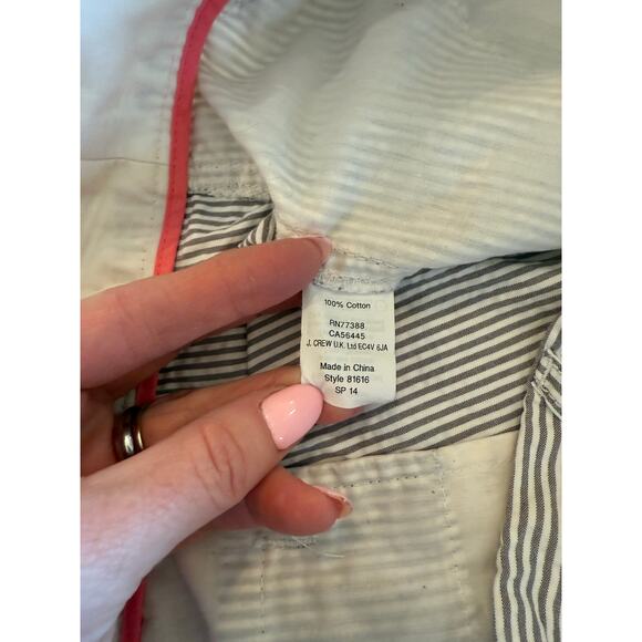 J. Crew Striped Seersucker Size 14 Lightweight Shorts 81616 Cotton - Picture 4 of 6